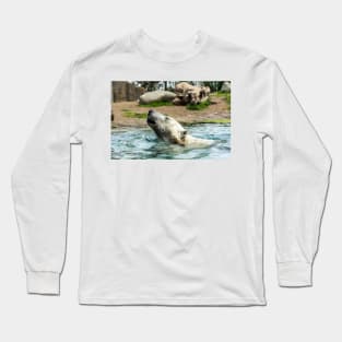 Head of Polar bear above water Long Sleeve T-Shirt